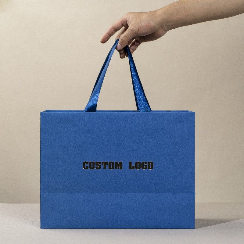 Royal blue shopping bag
