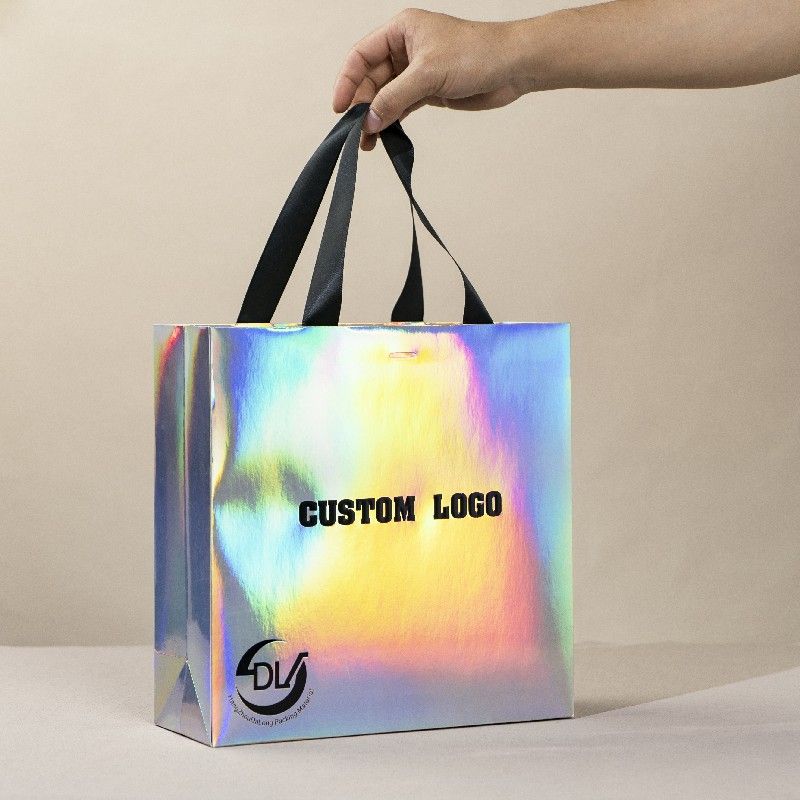 Holographic laser paper bag
