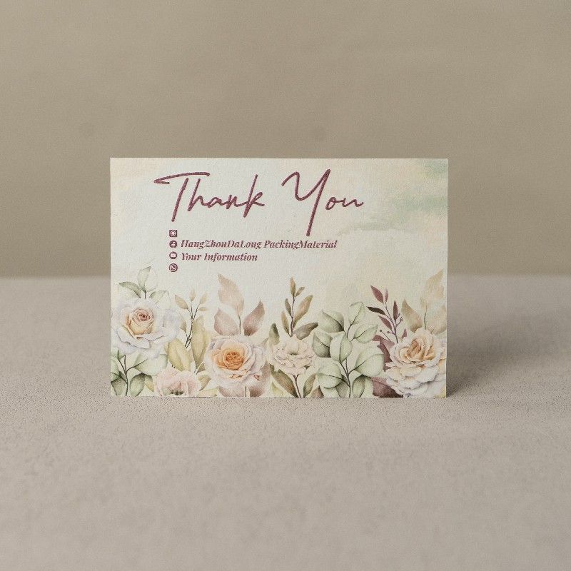 Floral thank you card