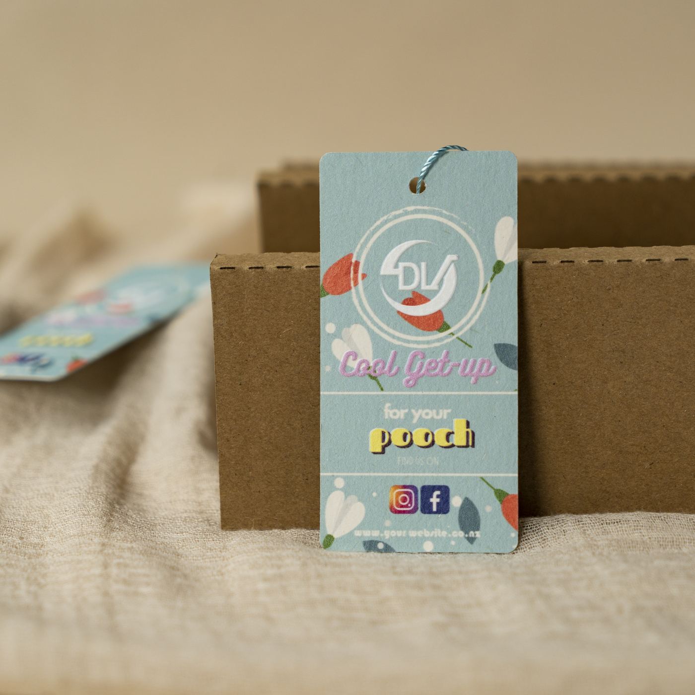 Kraft hang tag with logo
