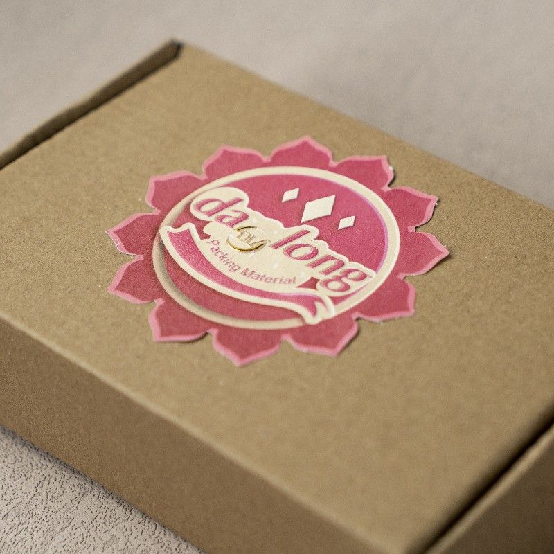 Kraft box die-cut sticker