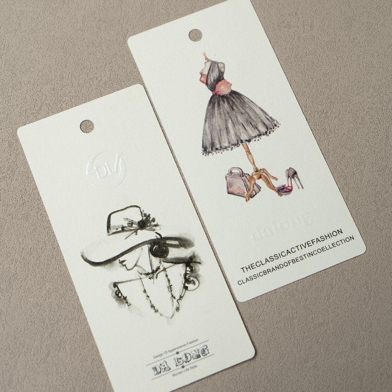 Illustrated white tag
